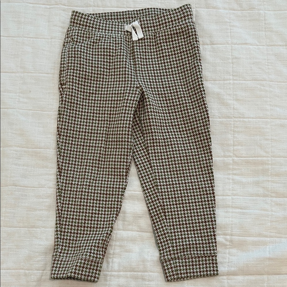 Janie and Jack tab/ brown/ cream/ green pants